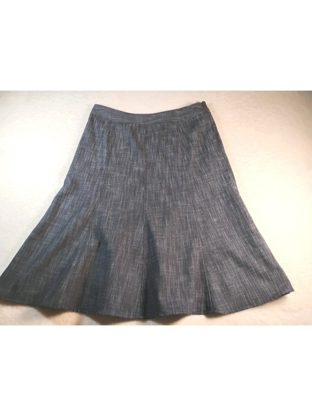 Vintage Fit & Flare Denim Skirt Casual School Western Stretch 12P Dark Wash